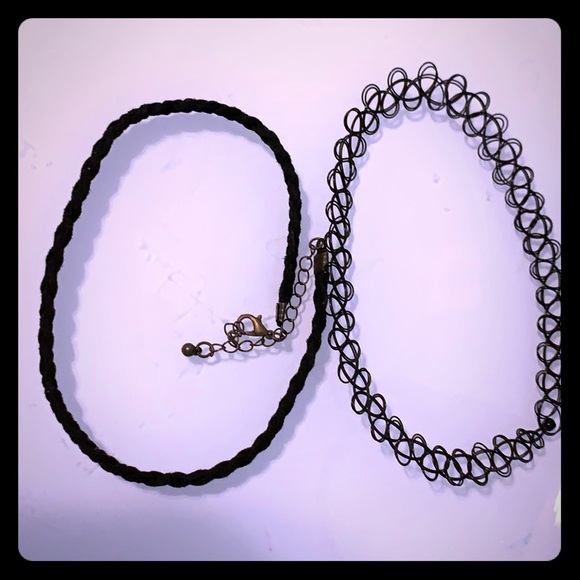 Black cute and simple choker set - Picture 1 of 2